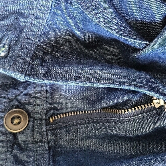 Apt. 9 dark blue cotton blend shorts with cuffs and 5" inseam - Picture 11 of 12